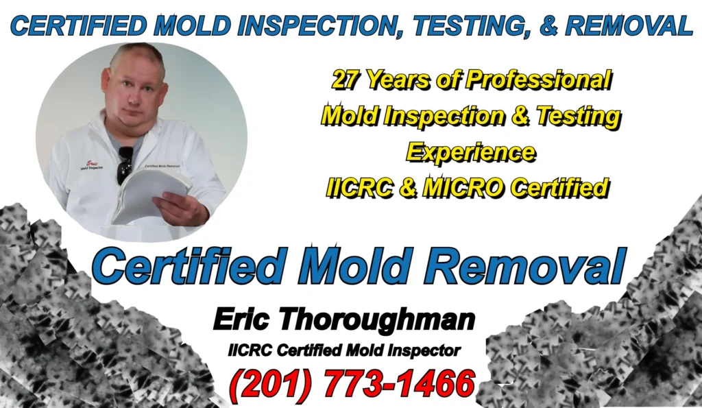 Mold removal specialist Eric Thoroughman IICRC and MICRO certified with 27 years of professional mold inspection and air quality testing experience serving Glen Rock NJ and Bergen County.