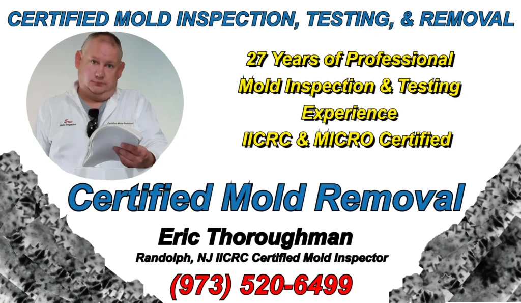 Eric Thoroughman professional mold inspector in Randolph NJ certified through IICRC and MICRO with 27 years of testing expertise.