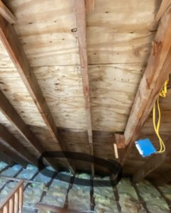 Attic rafters after mold removal services for this Montville, NJ homeowner.
