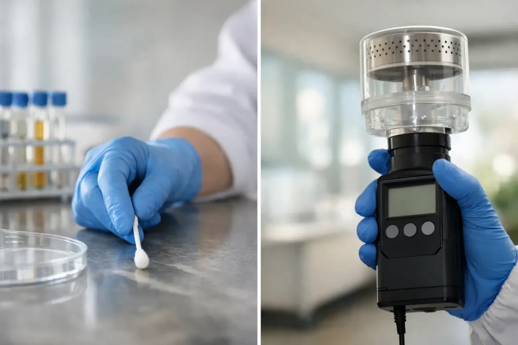 Surface Sampling vs Air Sampling: Which Helps?